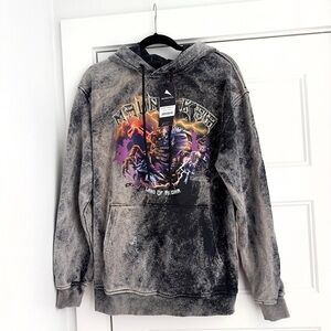 ✨New MAUNA-KEA Hard Rock Graphic Print Sweatshirt Hoodie Grey Mens XS